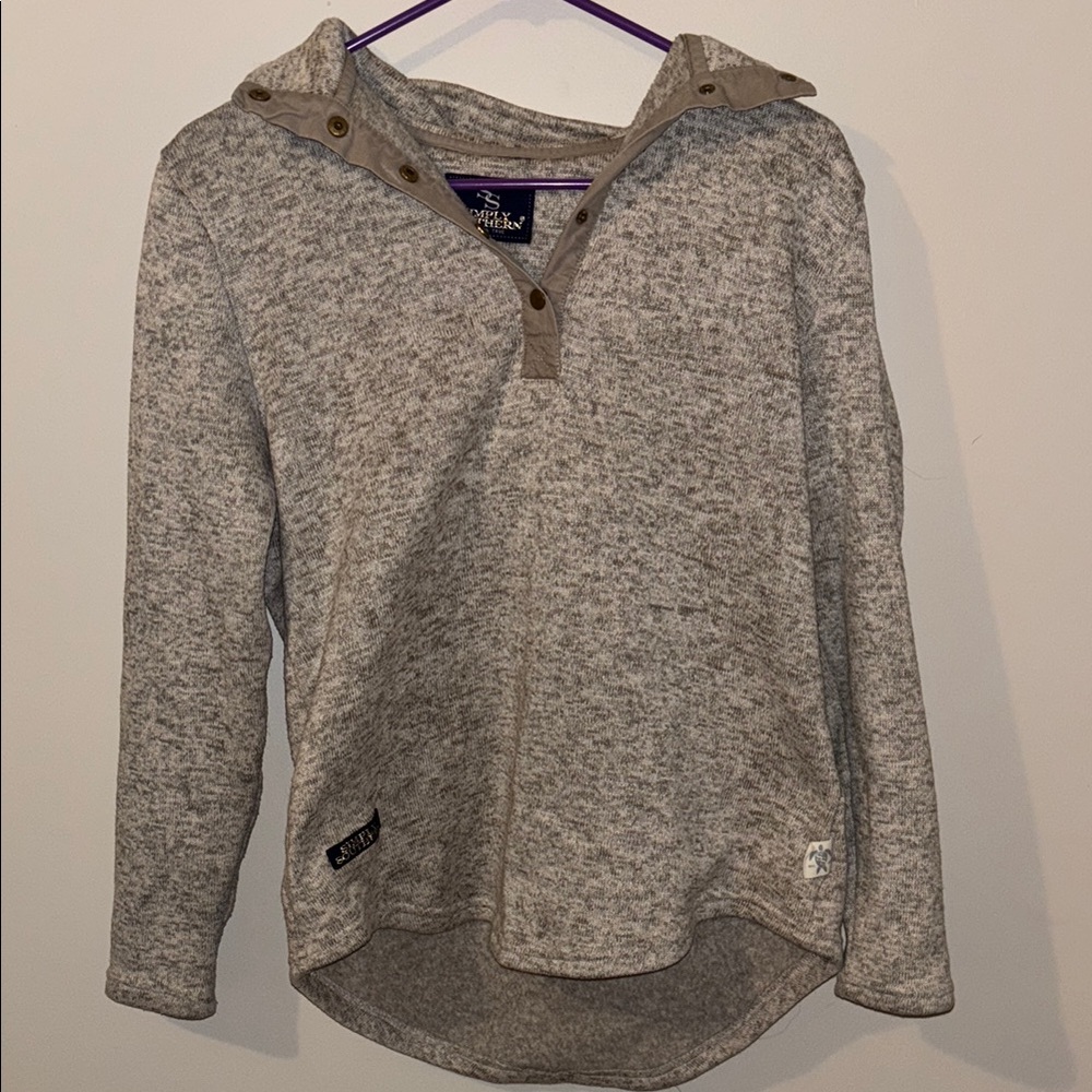 Simply Southern Gray Turtleneck Sweater with Relaxed Fit